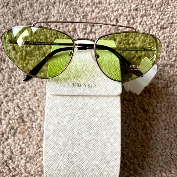 Prada Accessories - Prada 66mm cat eye sunglasses NWT Light Green